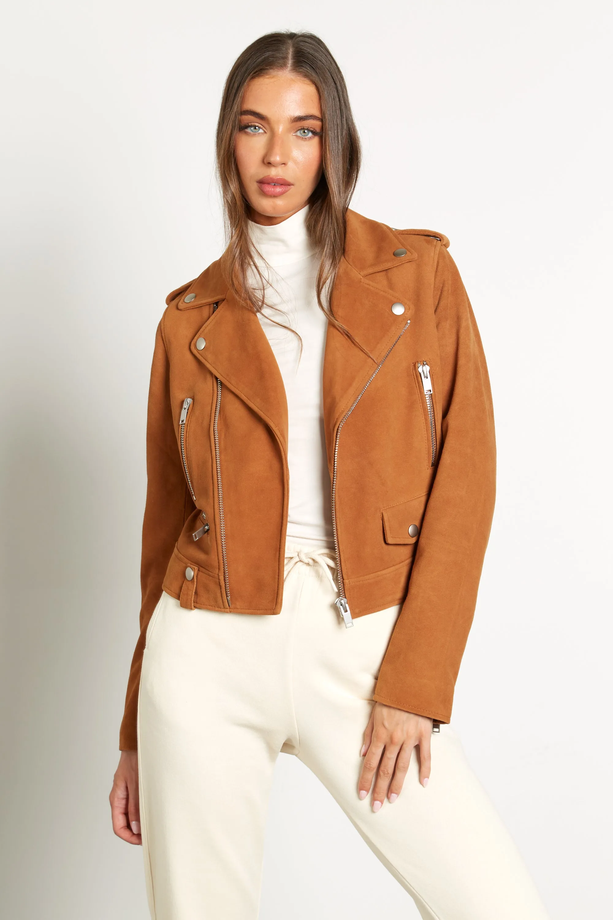 Suede Biker Jacket