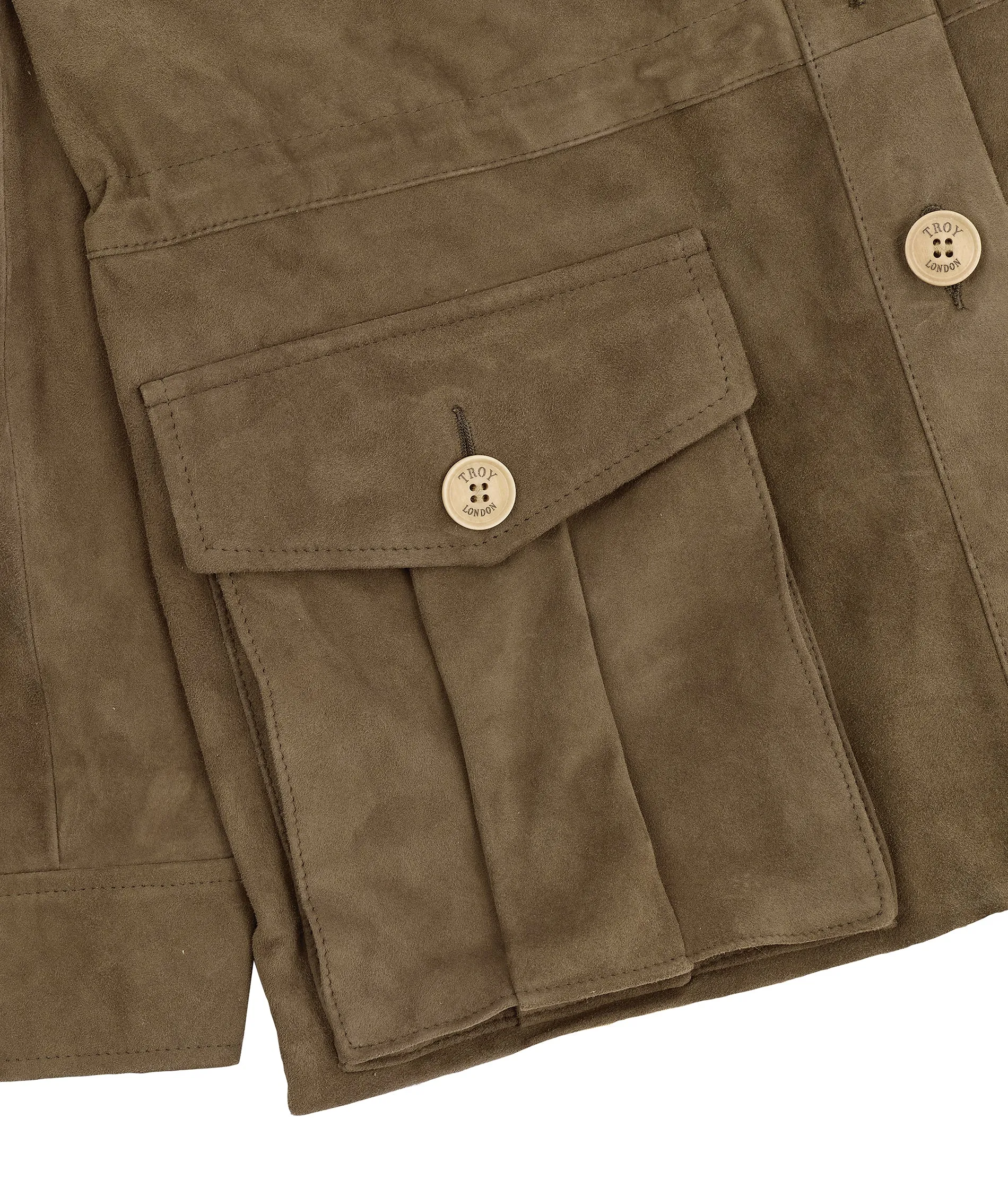 Suede Tracker Jacket in Olive