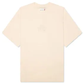 Summer Embroidered Logo T-Shirt for Men - Bone