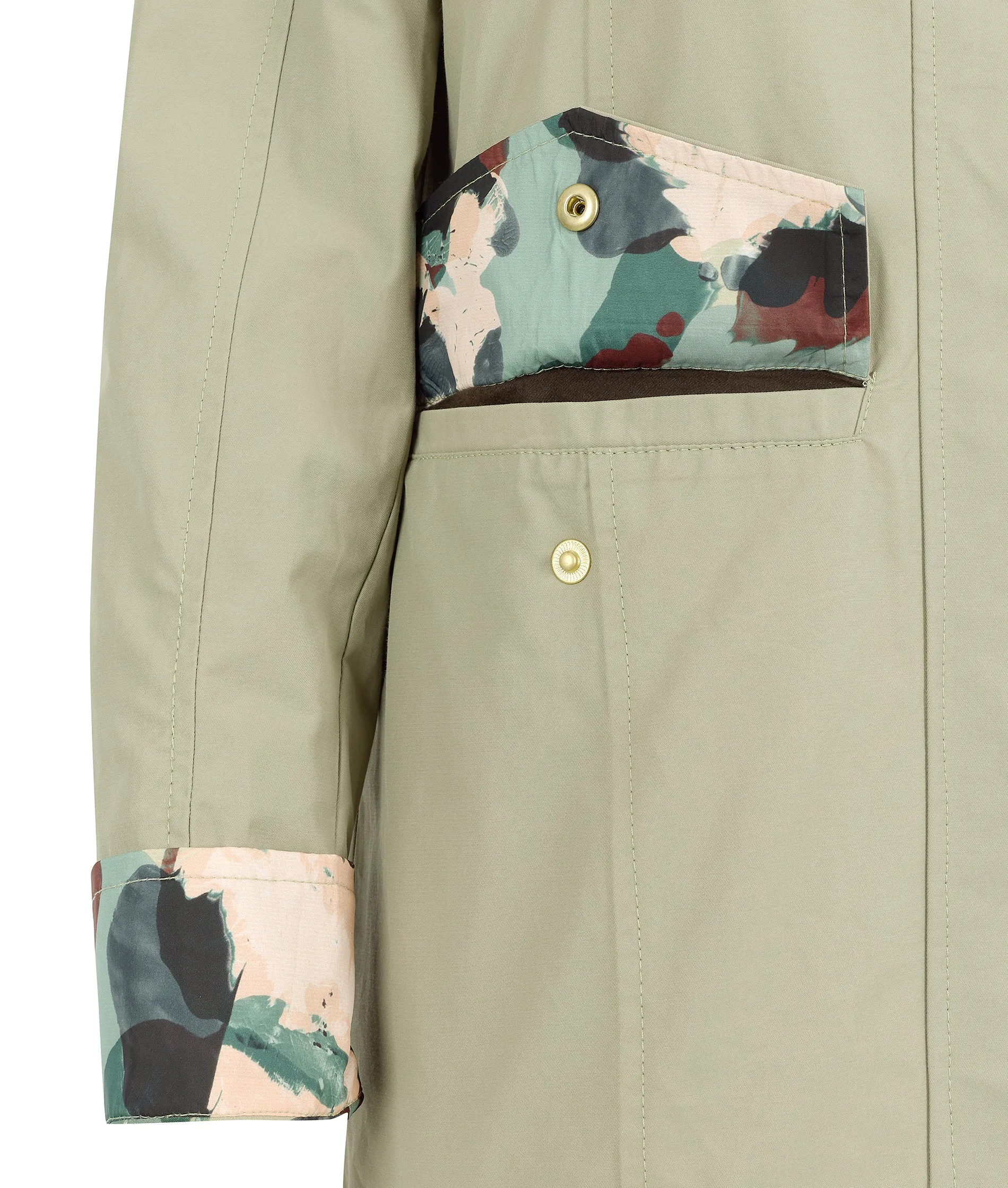 Sundowner Jacket in Sage with Camo Lining