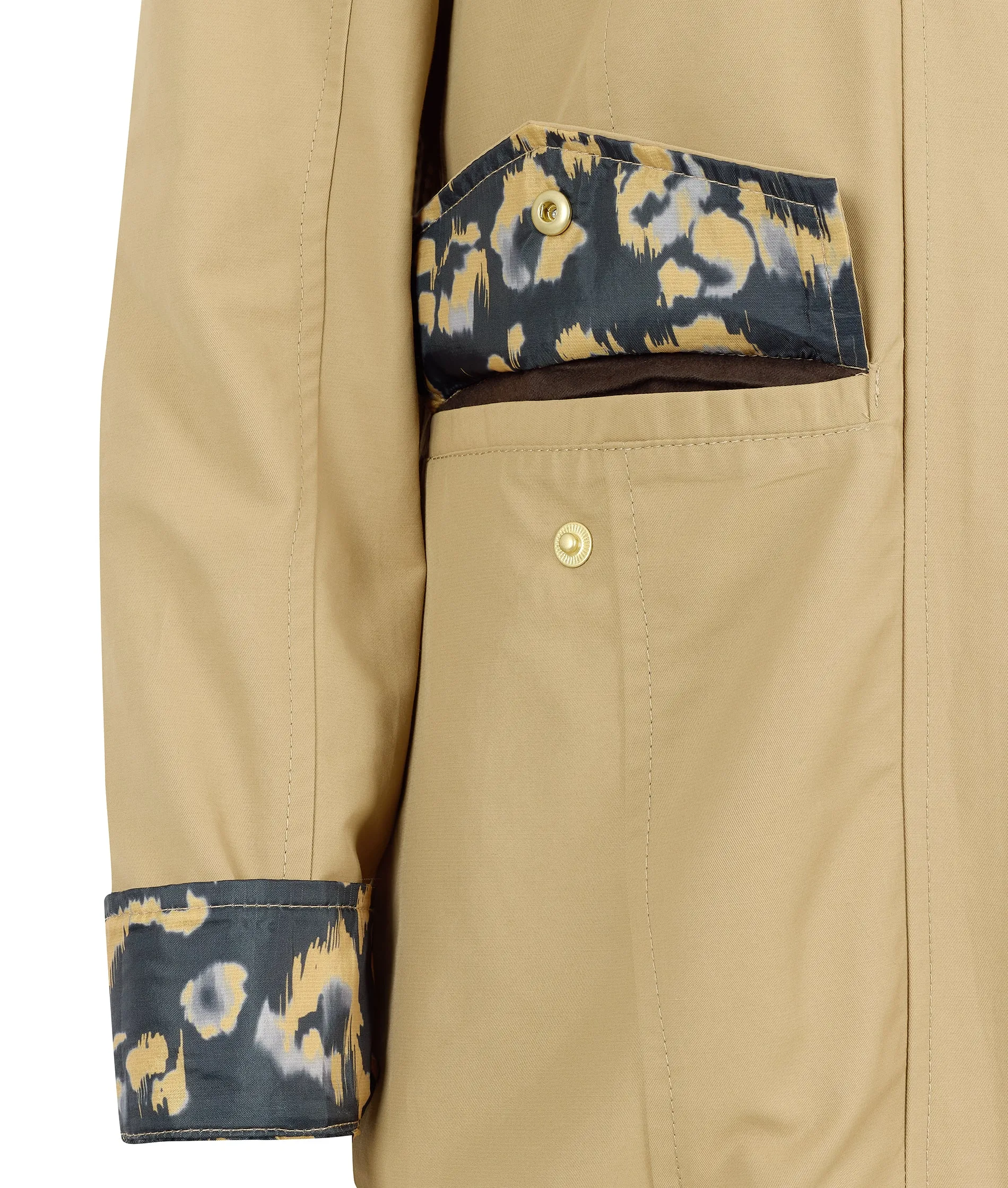 Sundowner Jacket in Sand with Leopard Lining