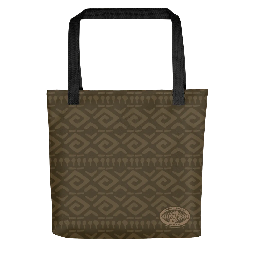 Survivor Brown Tribal All Over Print Premium Tote Bag