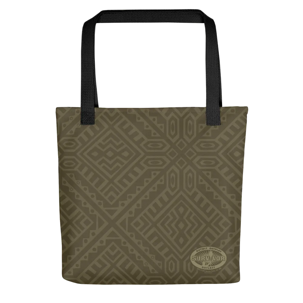 Survivor Green Tribal All Over Print Premium Tote Bag