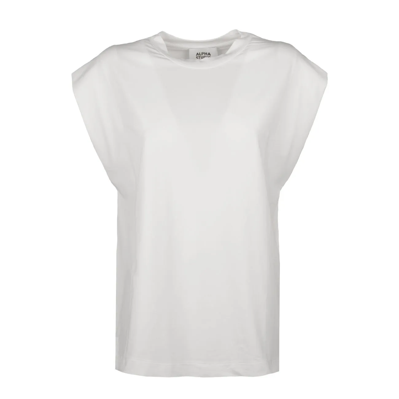 T-shirt bianca donna mezza manica Girocollo