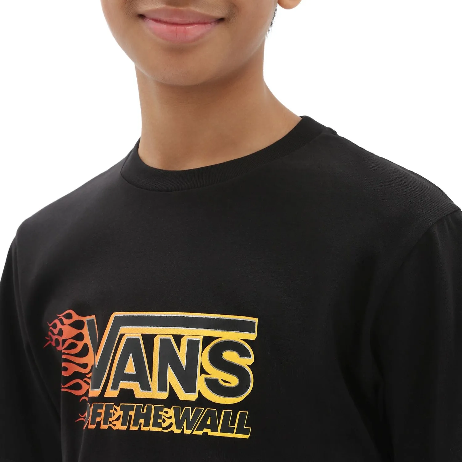 T-Shirt Vans Metallic Flame Black - Kids