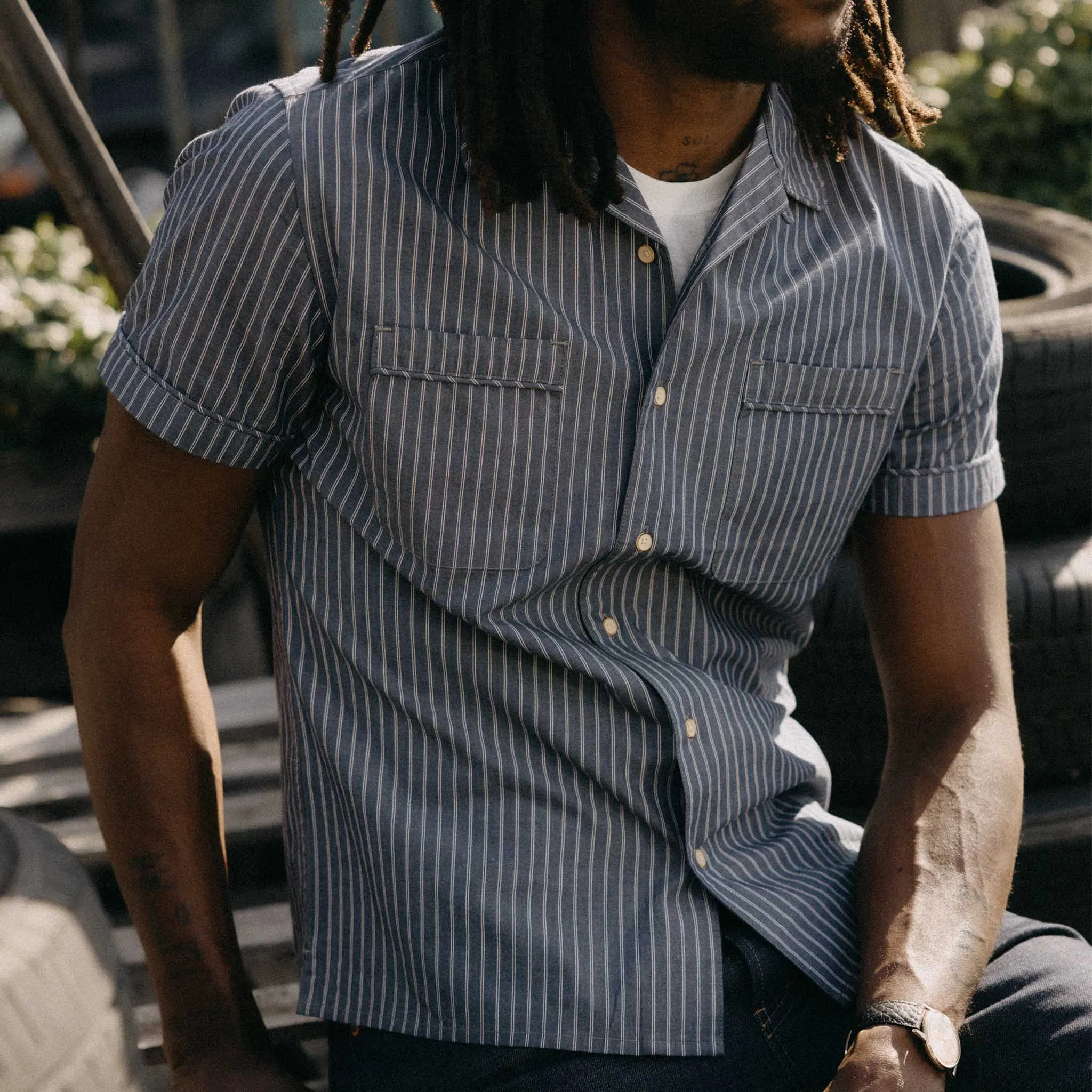 The Midnight Stripe Tulum Shirt