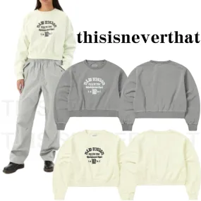 thisisneverthat long sleeves cotton skater style plain logo street style