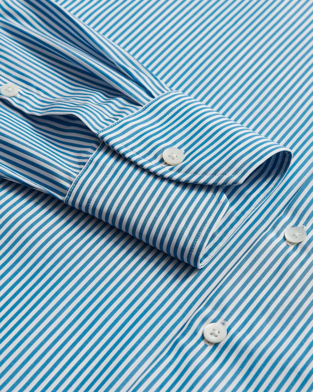 Thomas Pink Bengal Stripe Shirt - Teal/White