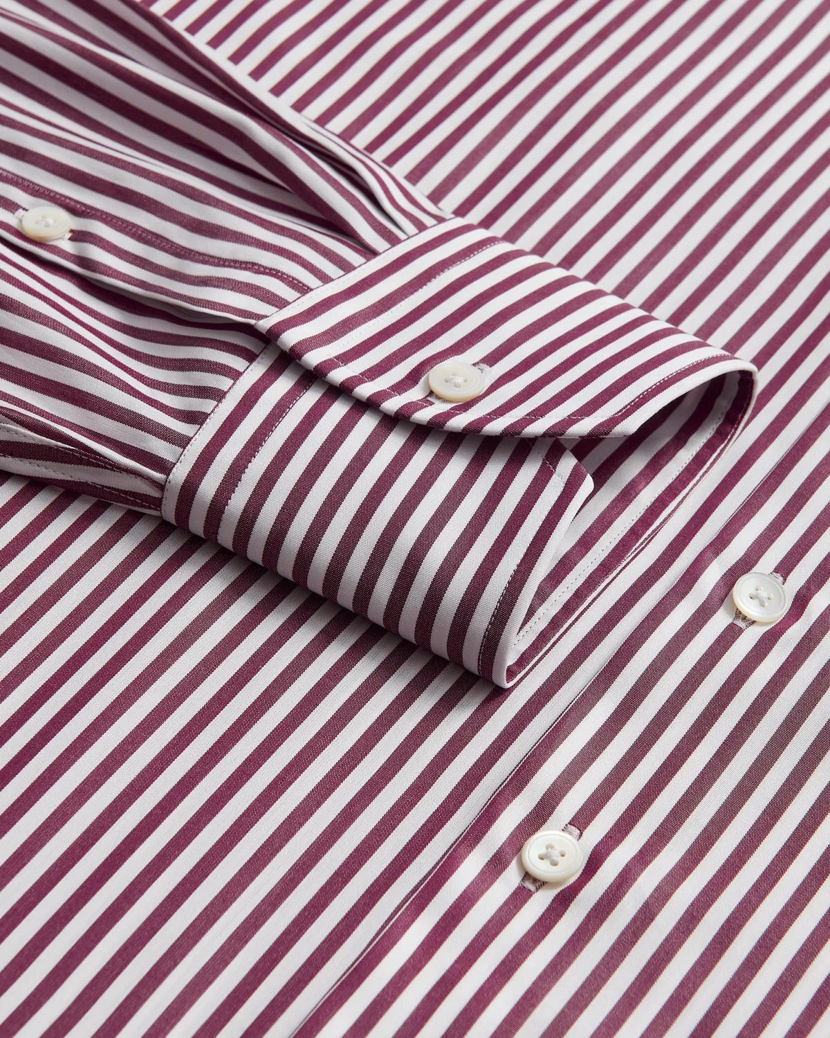 Thomas Pink Red White Bengal Stripe Shirt