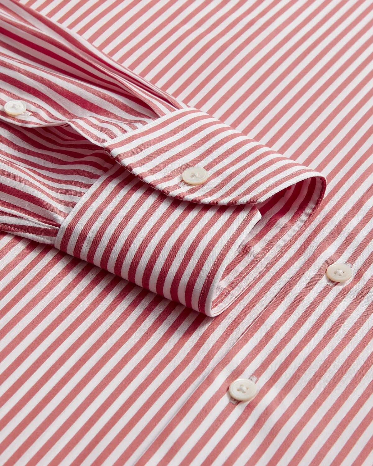 Thomas Pink Shirt Orange White Stripe