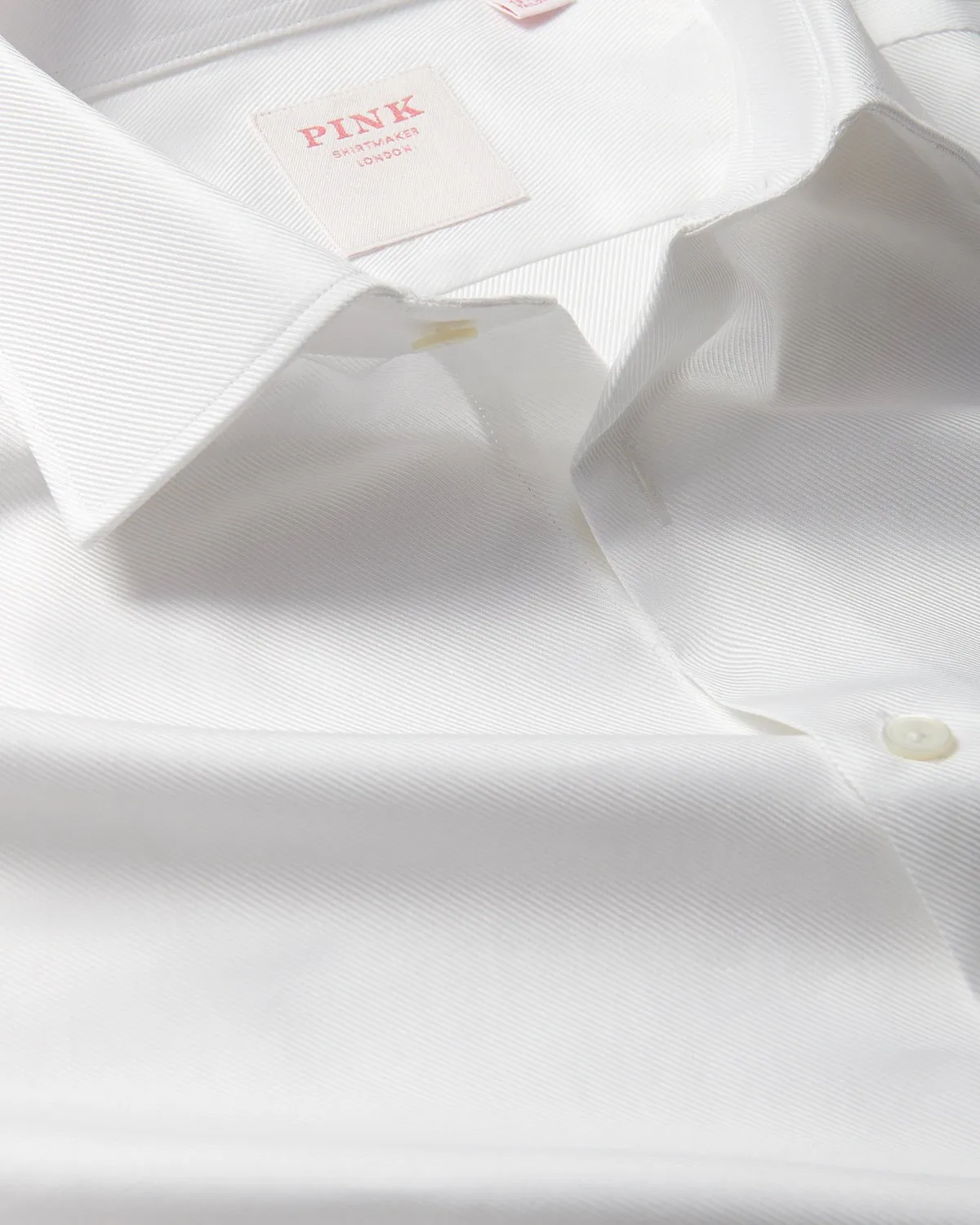 Thomas Pink White Twill Shirt