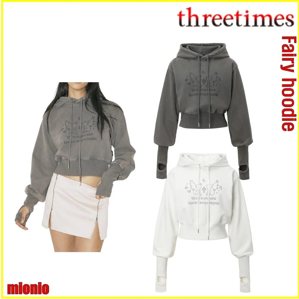 three times | Street Style Cotton Hoodies Sweatshirts