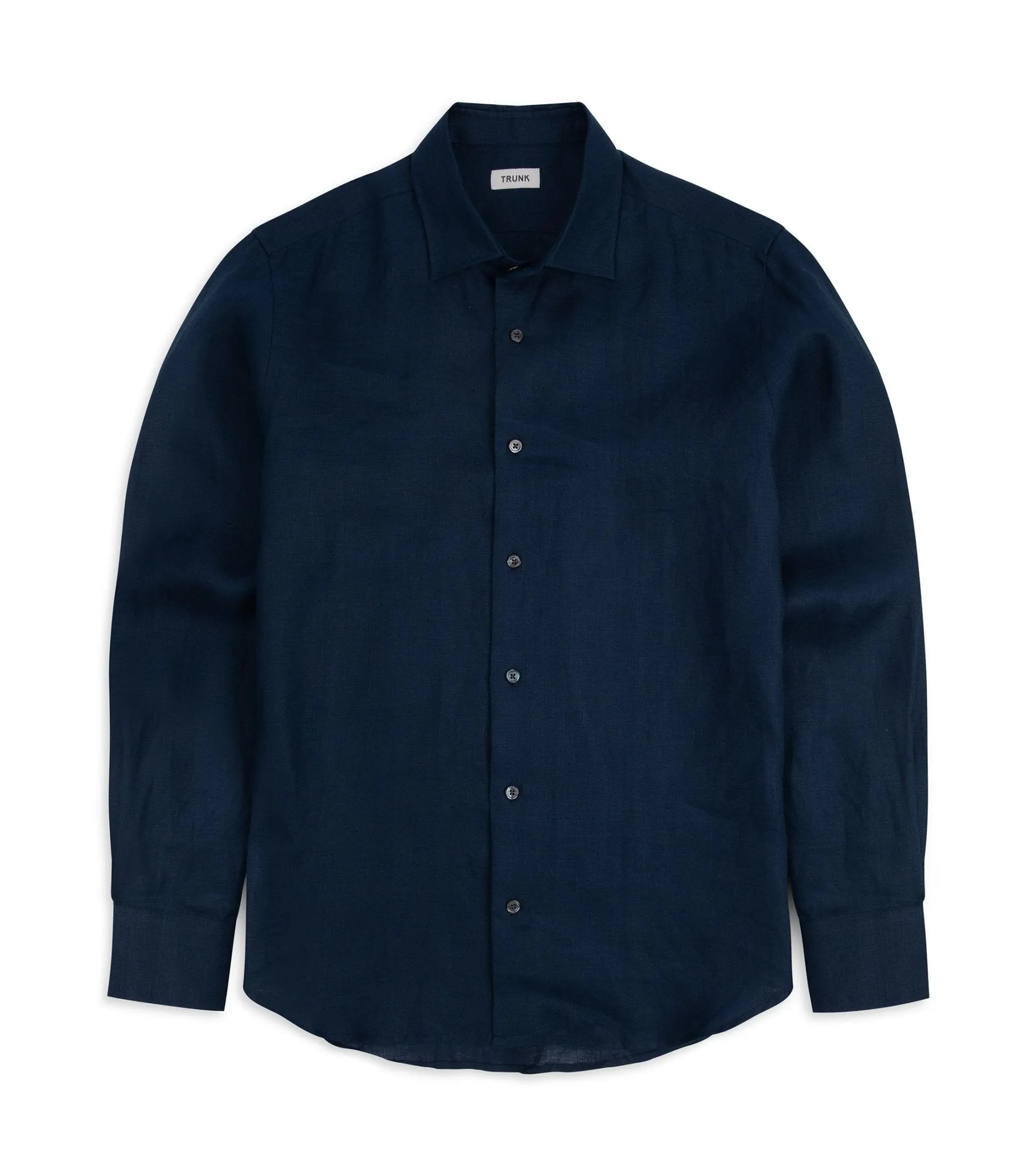 Trunk Audley Navy Irish Linen Shirt