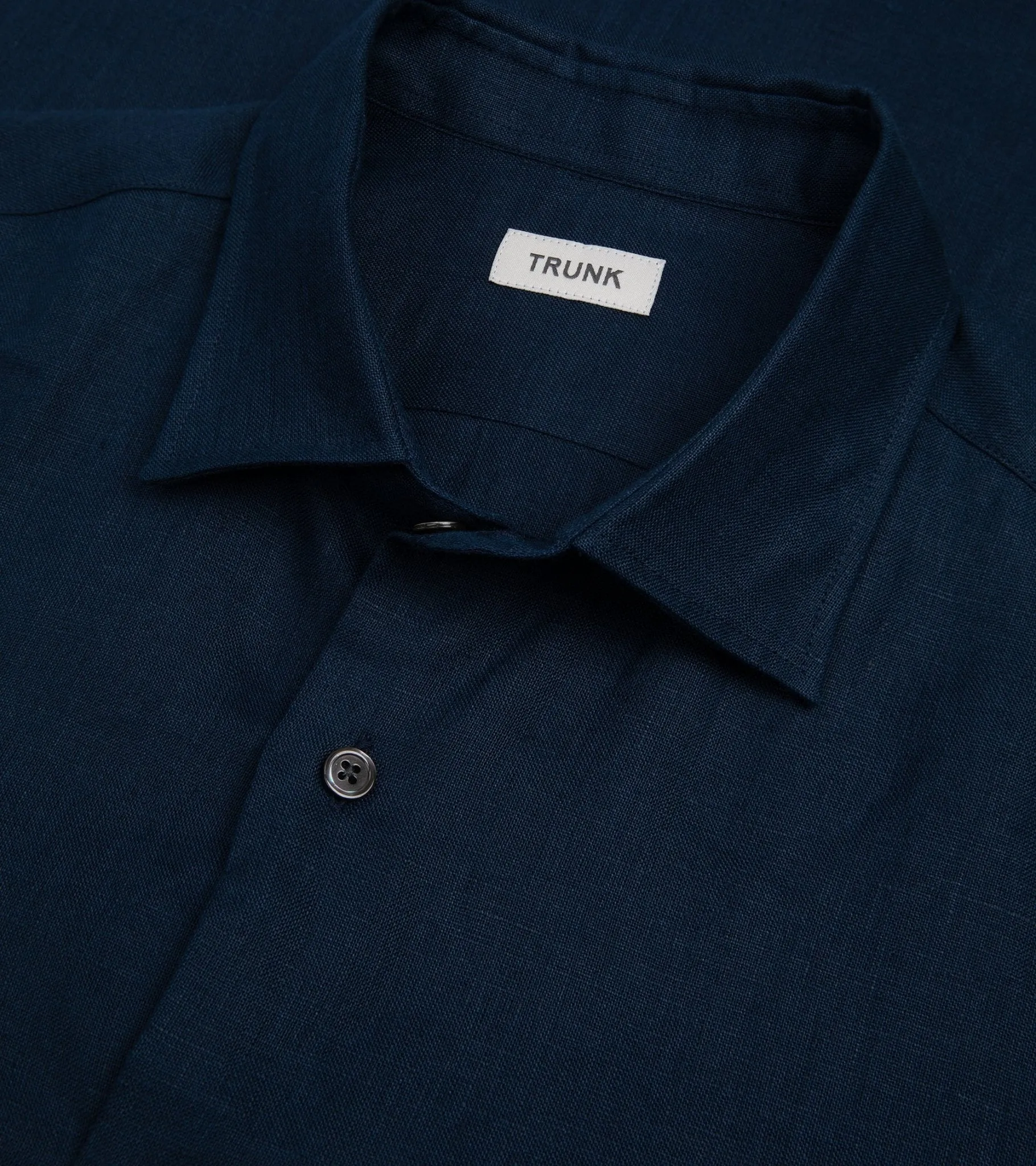 Trunk Audley Navy Irish Linen Shirt