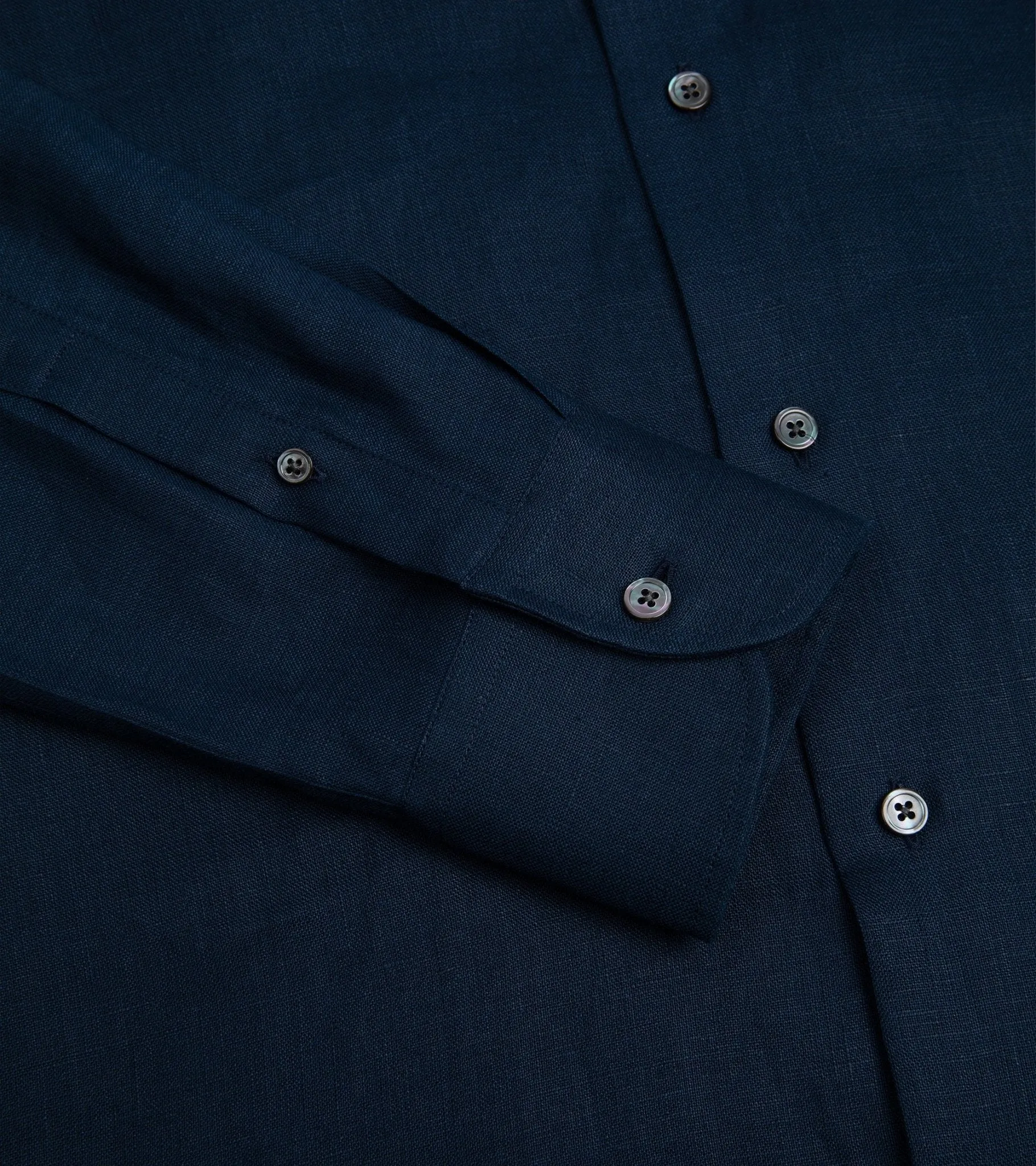 Trunk Audley Navy Irish Linen Shirt