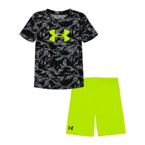 Under Armour Boys Printed T-Shirt and Short Set for Kids.