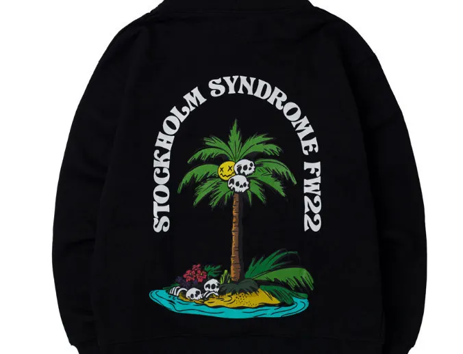 Unisex Long Sleeve Cotton Logo Hoodies - Stockholm Syndrome Collection