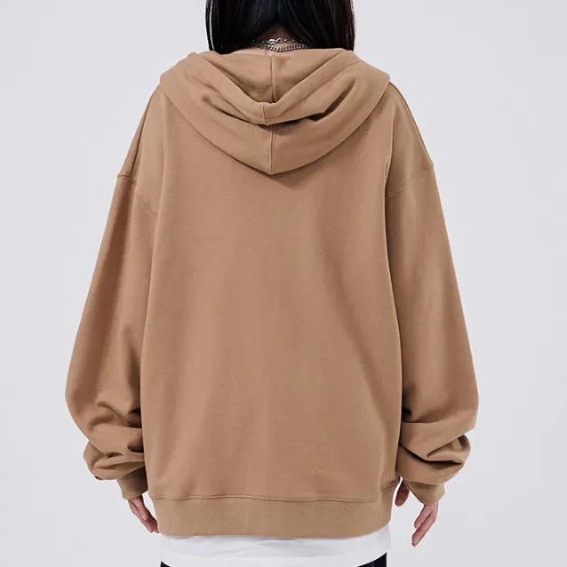 Unisex plain cotton logo hoodies | WOOALONG Street Style