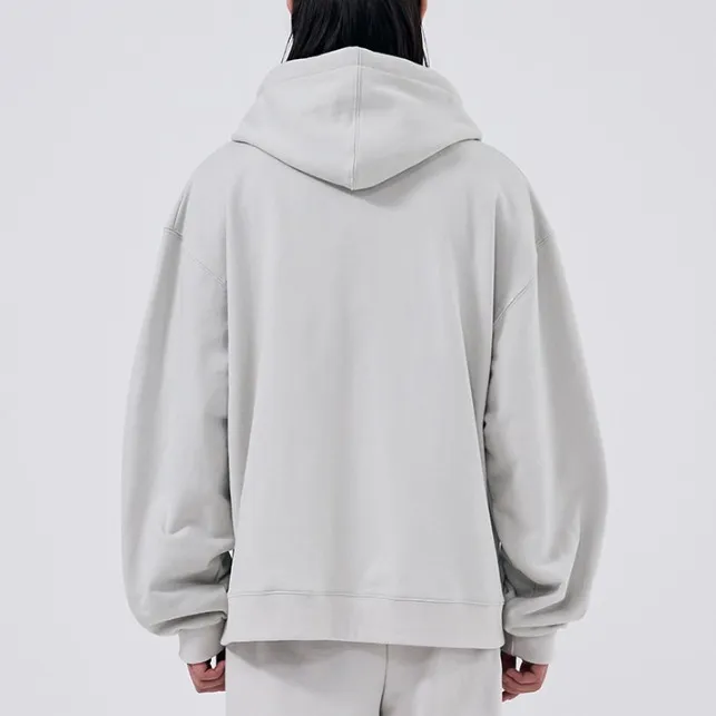 Unisex plain cotton logo hoodies | WOOALONG Street Style