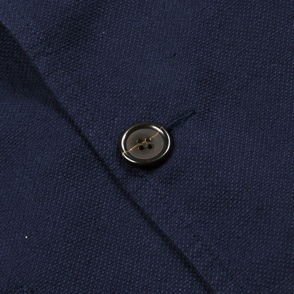 Universal Works - Navy Cotton Linen Panama Two Button Jacket