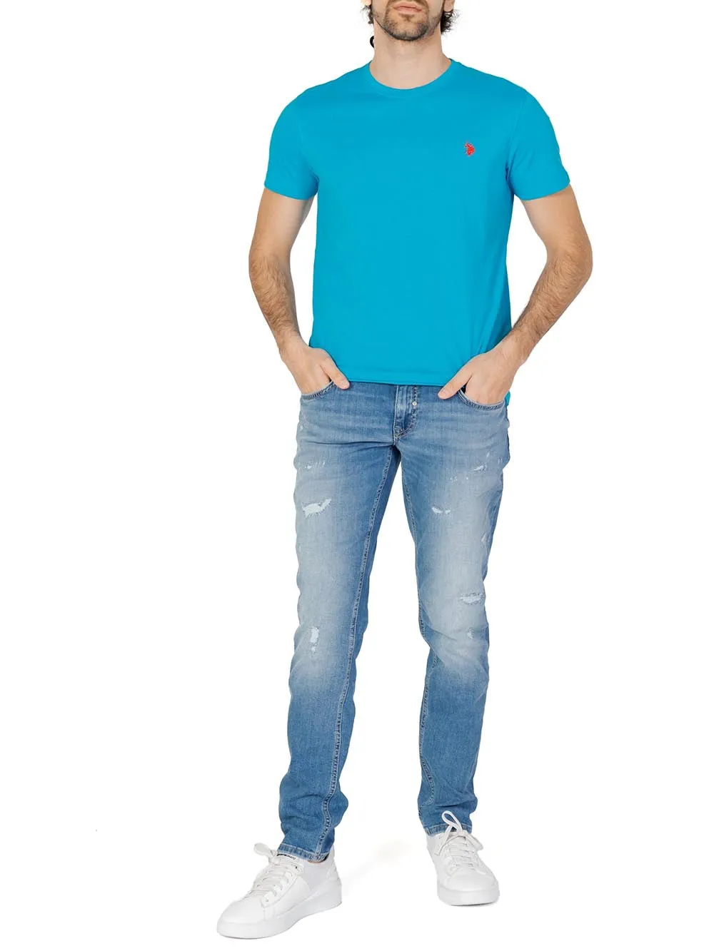 US Polo Assn. Men's Mick 67359 49351 Light Blue T-shirt