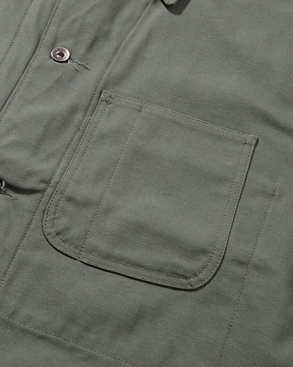 Utility Jacket - Olive Cotton Reversed Sateen