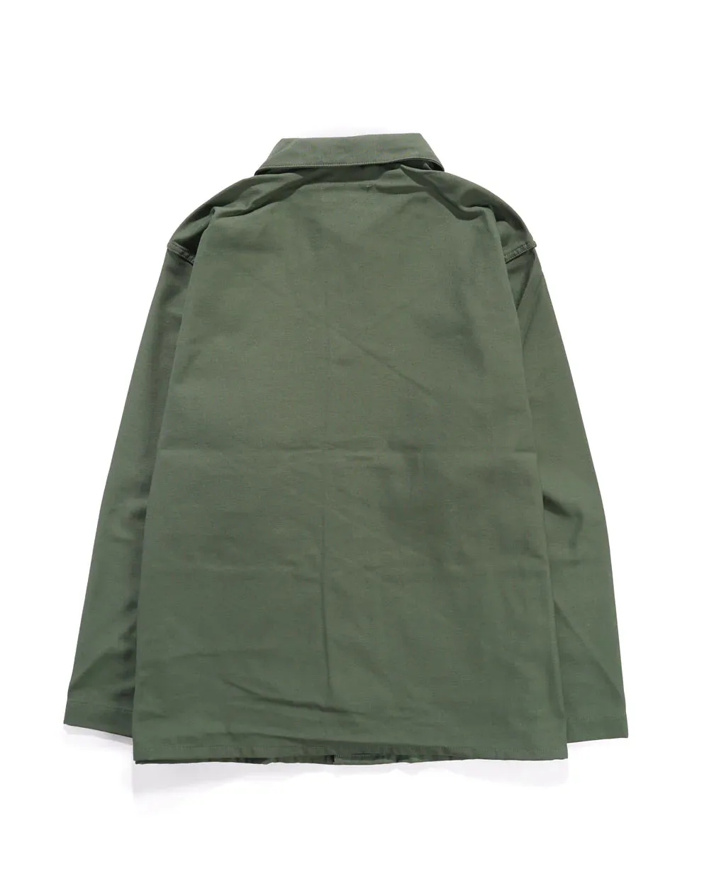 Utility Jacket - Olive Cotton Reversed Sateen