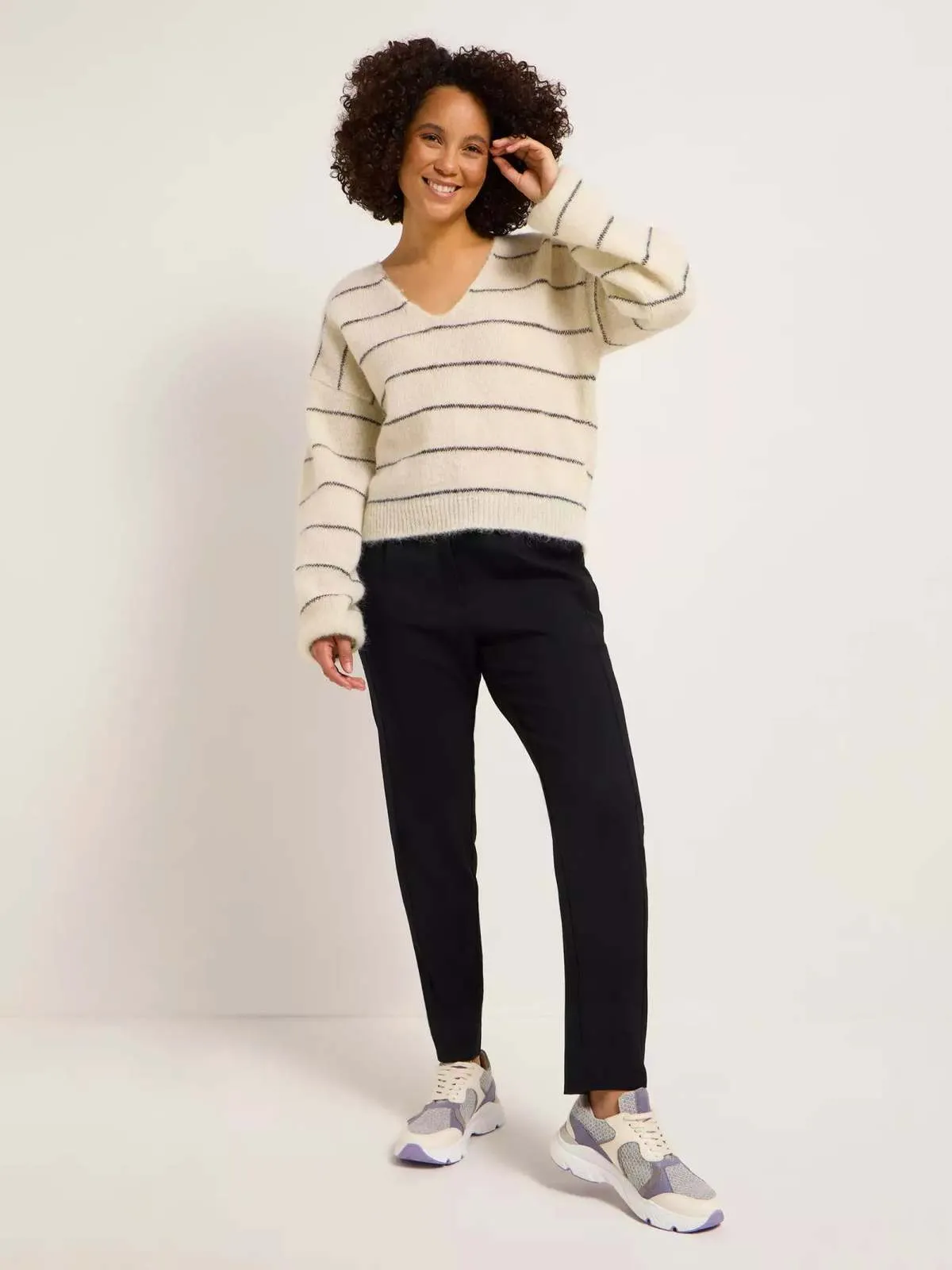 V neck sweater - Stripes