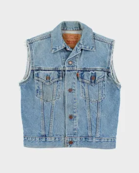 Vintage 90s Levi's Orange Tab Sleeveless Denim Jacket - Size M.