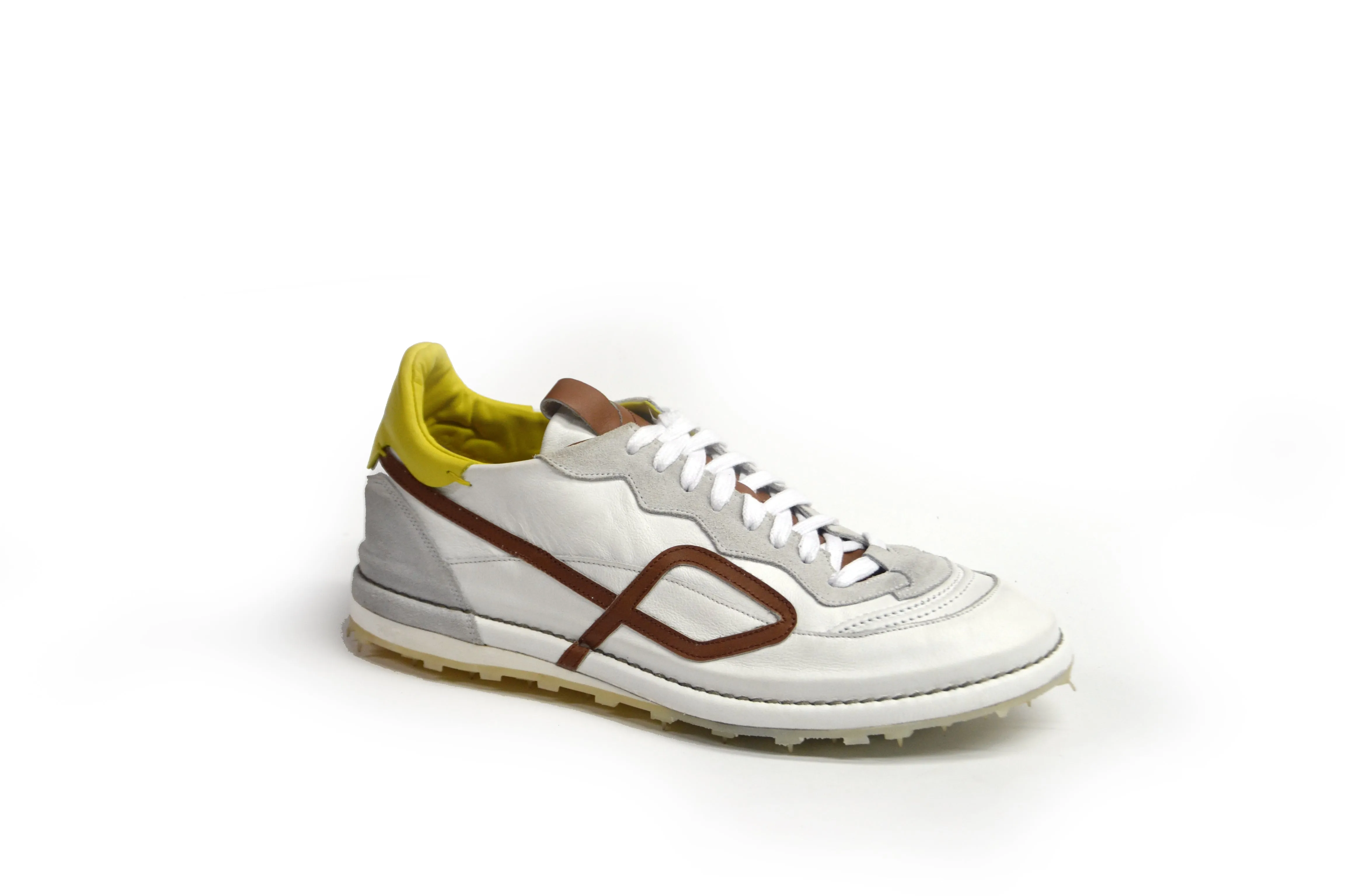 White and brown sneakers by Pamplona.