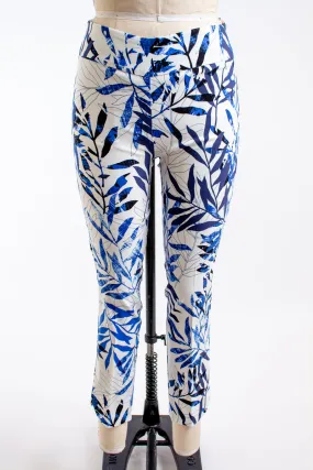 White Floral Trousers