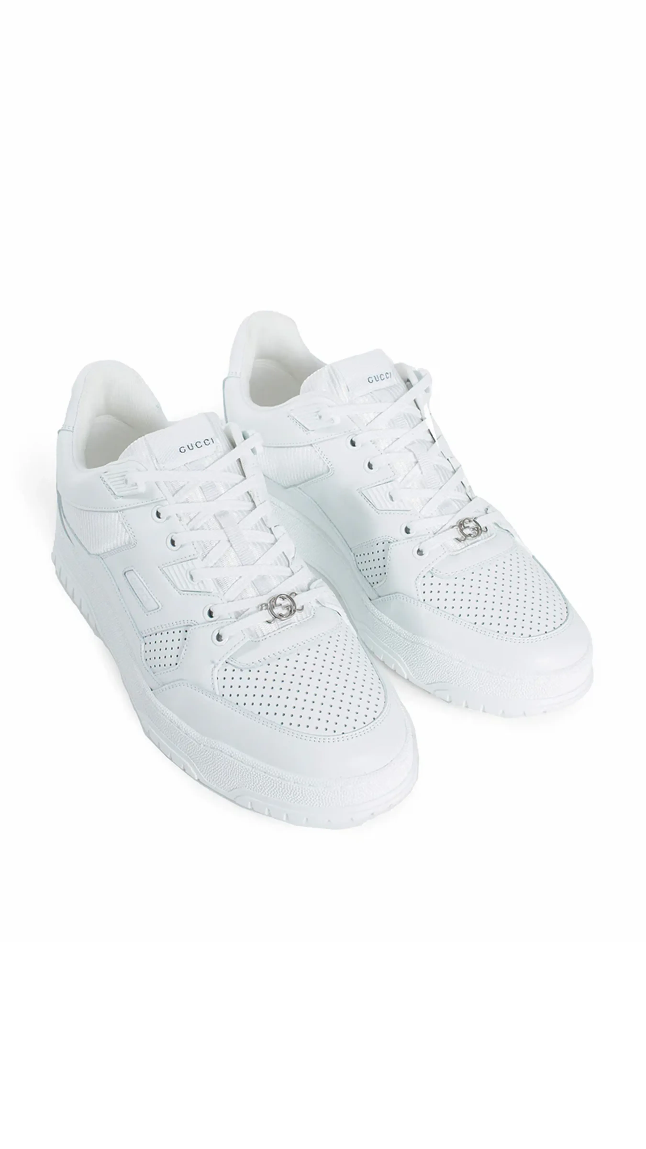 White Perforated Jones Sneakers