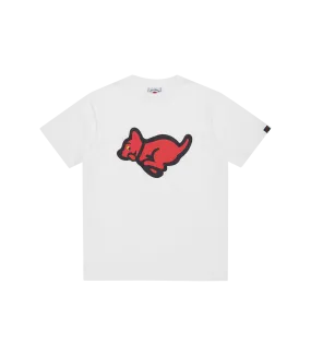 White Puppy Running T-Shirt