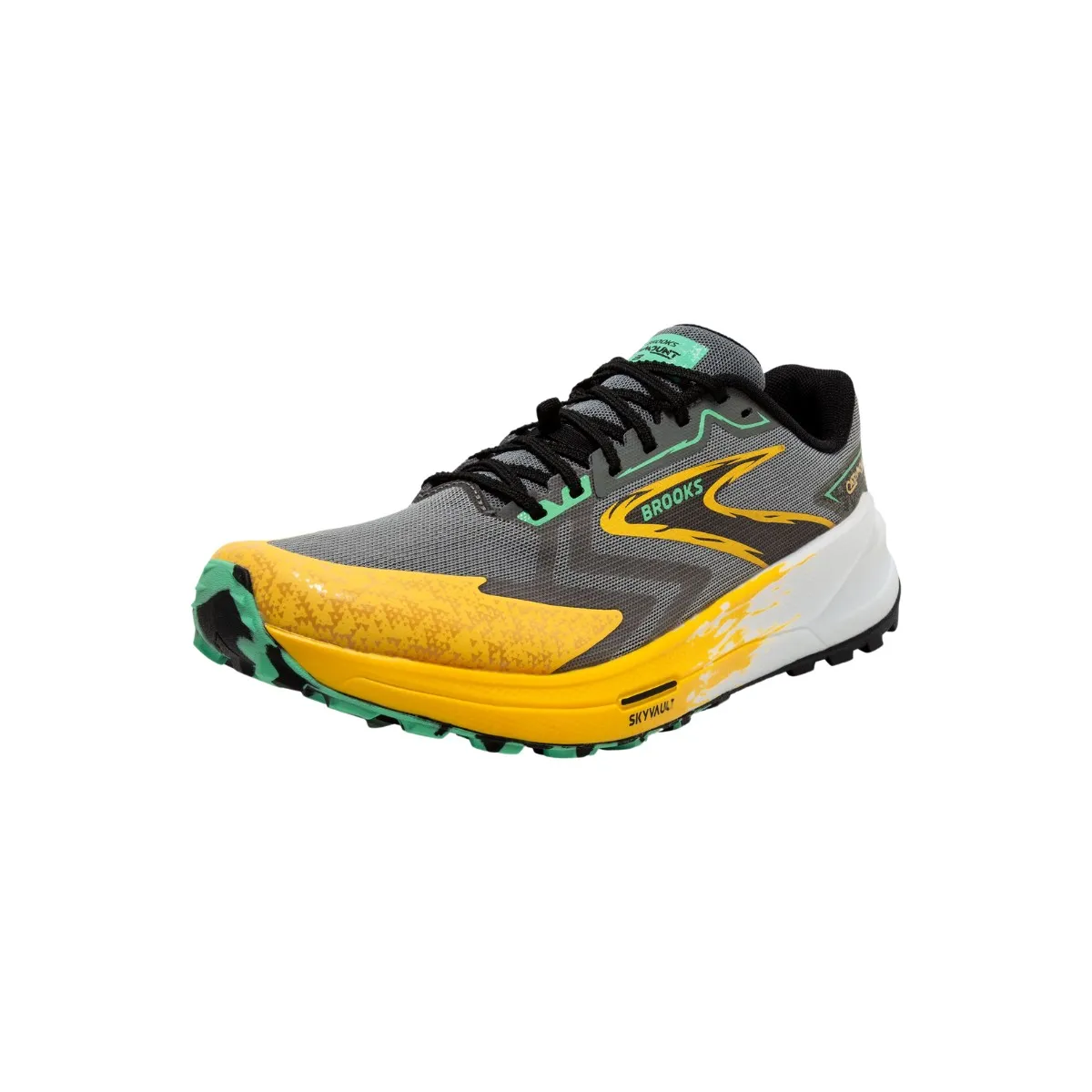 Yellow Black Brooks Catamount 3 Shoes SS24