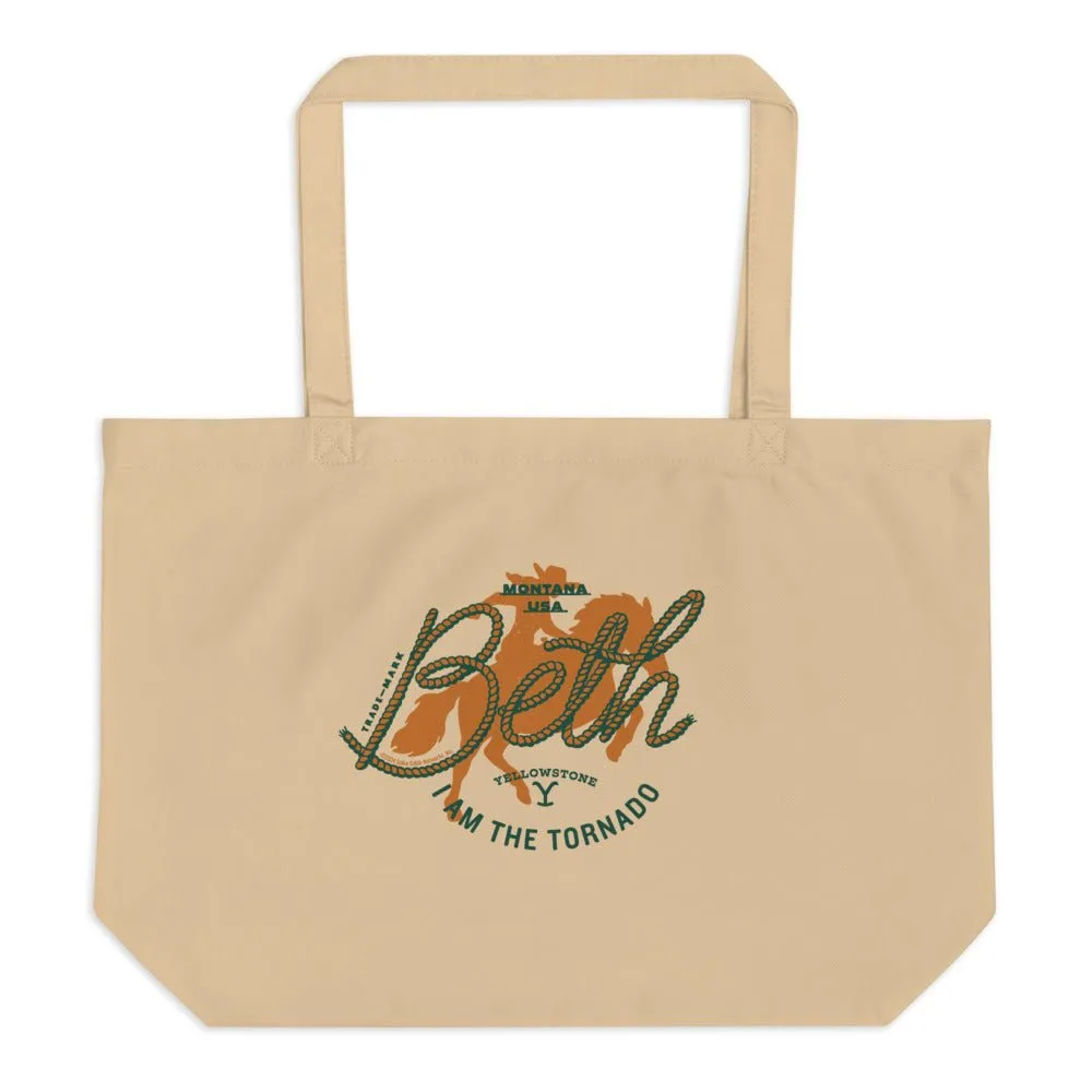 Yellowstone Beth Duttton I Am The Tornado Large Tote Bag