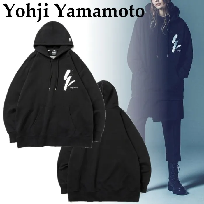 Yohji Yamamoto Unisex Long Sleeves Plain Cotton Logo Street Style